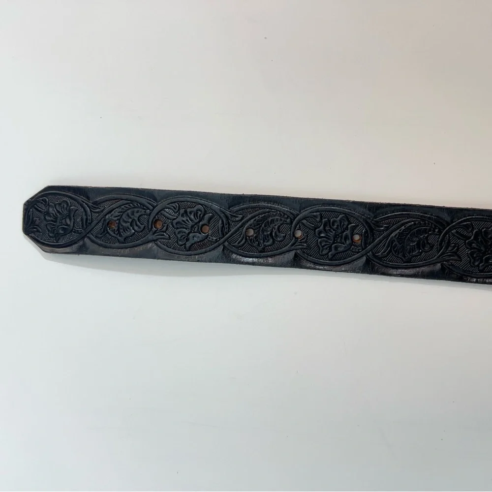 Vintage Al Stohlman Signed Leather Belt with Eagle Buckle